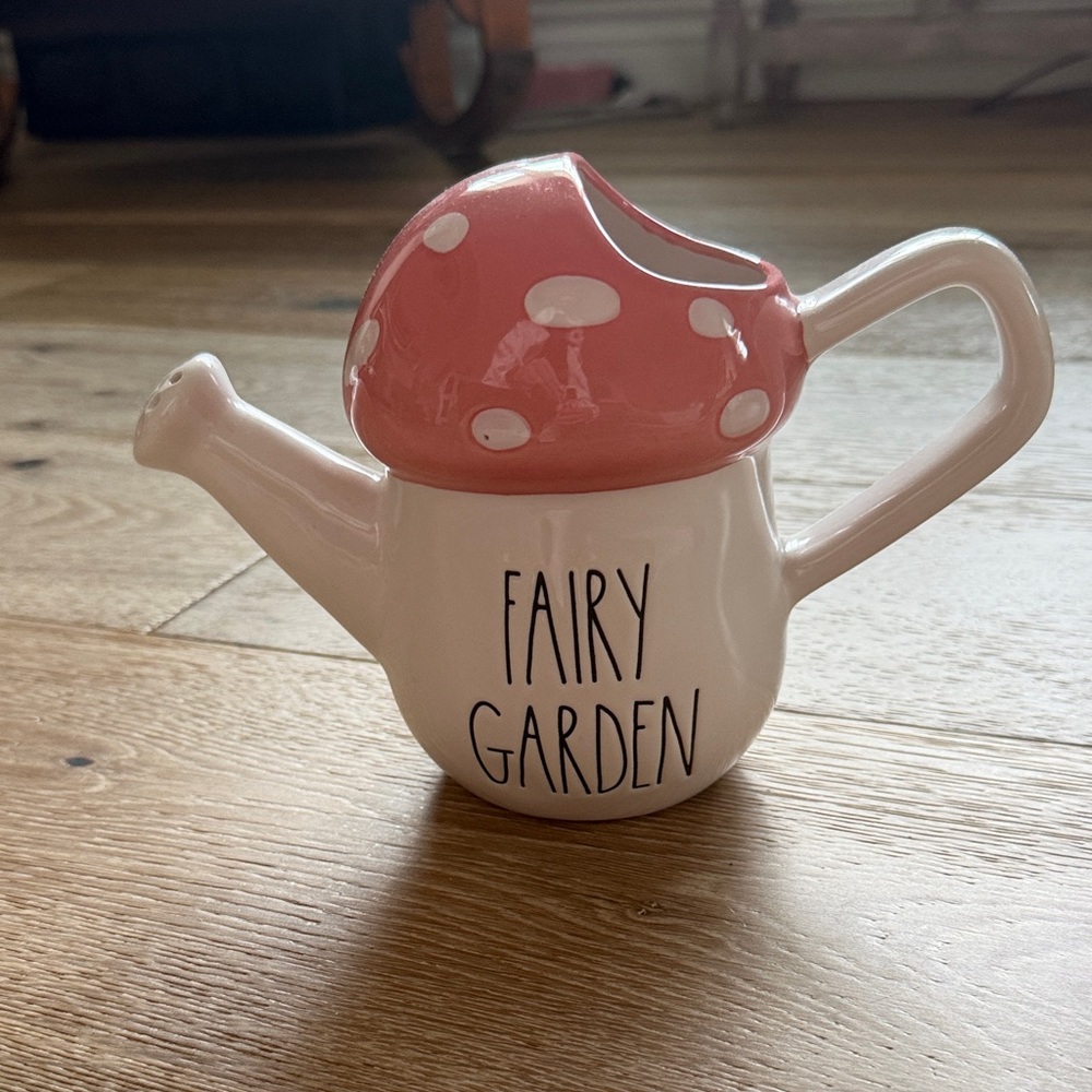 Rae Dunn Fairy Garden Mushroom Watering Can